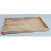 Rectangular Glossy Natural Wooden Tray