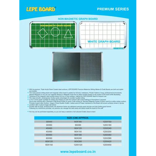 Green Graph Chalkboard - Material: Aluminium