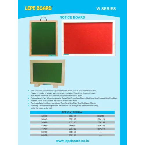 Lepe Fabric School Notice Board