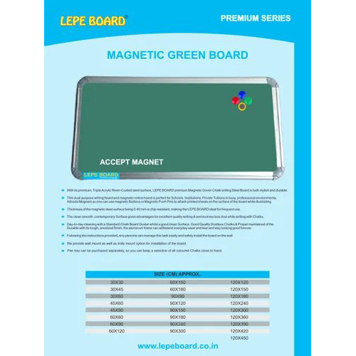 Magnetic Green Chalk Board Premium