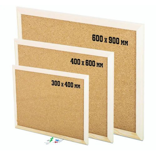 Cork Board With Wooden Frame