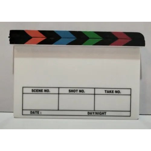 Lepe Acrylic Rectangle Movie Clap Board - Color: White