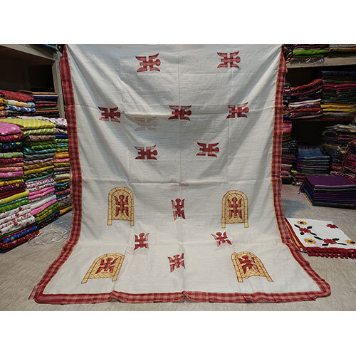 Appliq Saare Cotton+silk With blouse