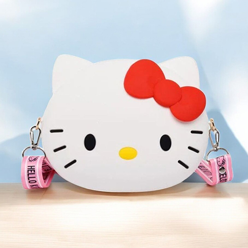 White Kitty Coin Bags - Design: Printed