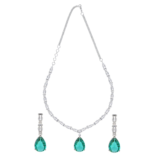 American Diamond And Cubic Zirconia Necklace Set