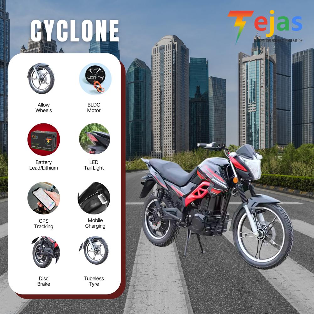 Tejas Cyclone - Battery Life: 2-5 Hours