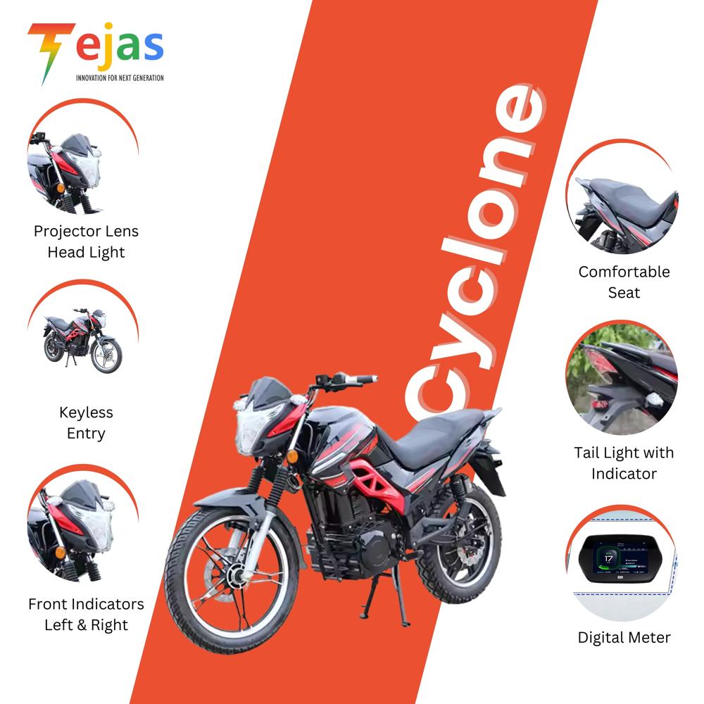 Tejas Cyclone - Battery Life: 2-5 Hours