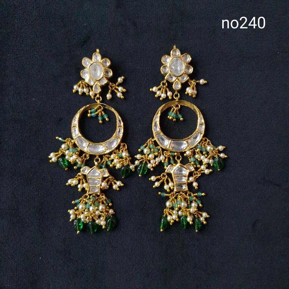 18kt Uncut Diamond Polki Chandbali
