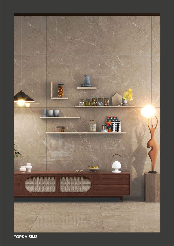 Glossy floor tile