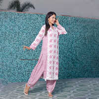 Afghani Kurti Pink - Design: Plain