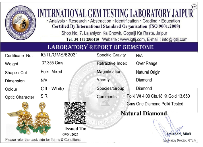 18kt Gold Jewellery Jhumka