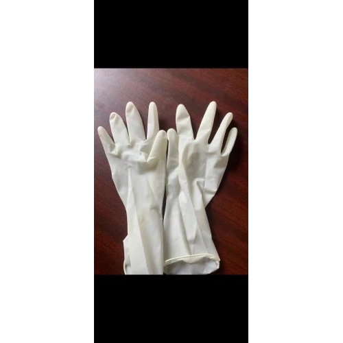 Non Sterile Surgical Gloves - Latex Material, 9 Inch Size, White Color | Textured Finish For Better Grip, Puncture Resistant, Disposable