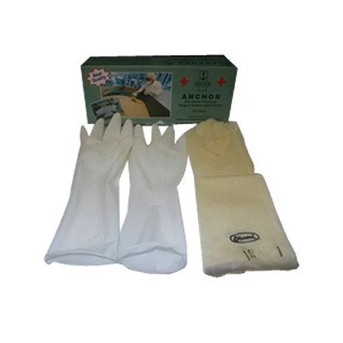 Non Sterile Latex Gloves - 6.5g, White Color | Disposable For Hospital, Clinic, Beauty Shop, Food Industrial Use