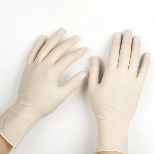 Non Sterile Latex Gloves - 6.5g, White Color | Disposable For Hospital, Clinic, Beauty Shop, Food Industrial Use