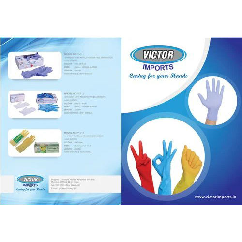 Flock Lined Gloves - Latex Free Size Blue & Yellow | Industrial-grade Recyclable Portable Cut Chemical & Heat Resistant 40g Weight