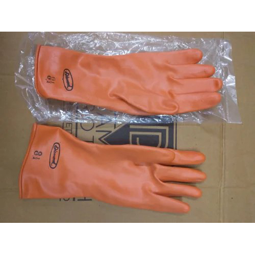 Inspection Gloves - Rubber Material, Size 8 Inch & 9 Inch, Color White & Orange | Full Fingered, Disposable, Ideal For Gardening, Cleaning, & Household Use