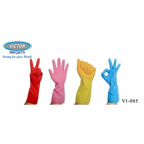 Flock Lined Household Gloves