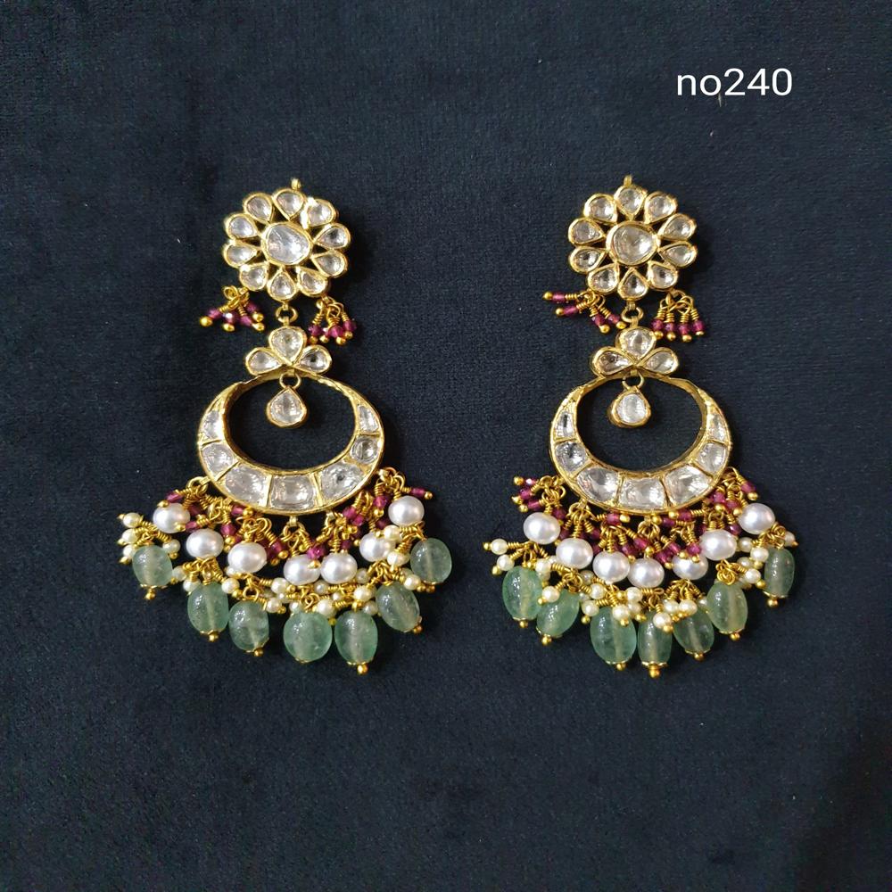 18kt Stylish Chandbali with Uncut Polki Diamond