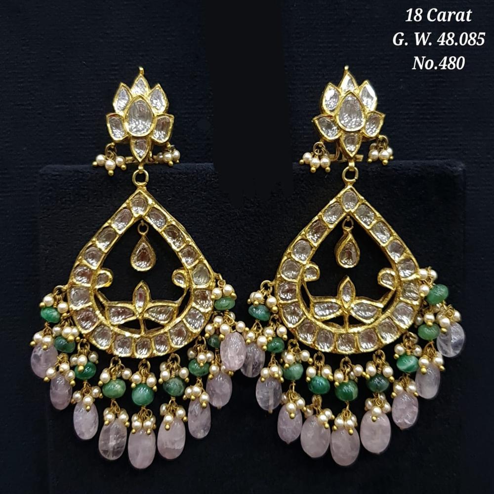 Stylish Kundan Meena Earring