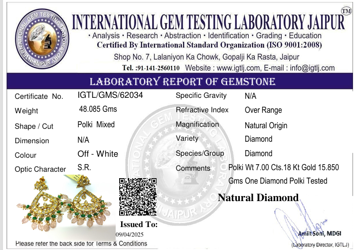 Stylish Kundan Meena Earring