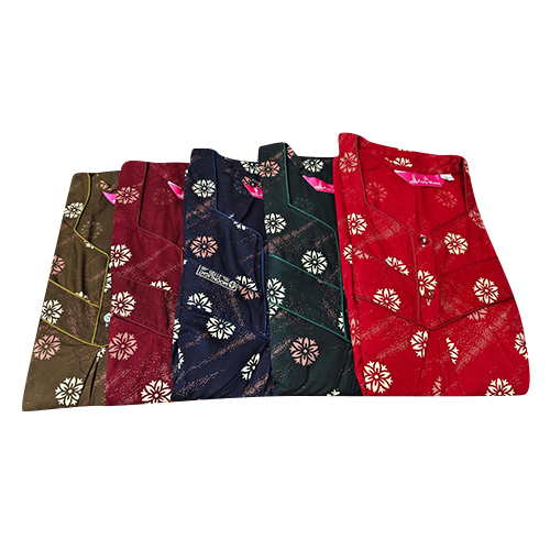 Feeding Hand Piping Side Pocket Nighty - Color: Multi