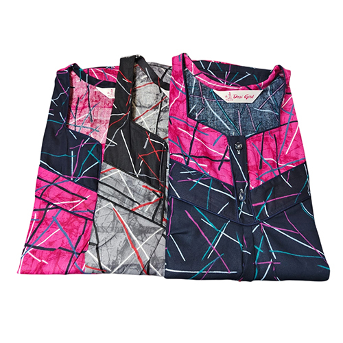 Pure Cotton Feeding Nighty - Color: Multi