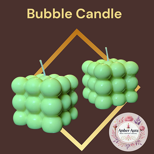 Green Bubble Candle - Design Type: Modern