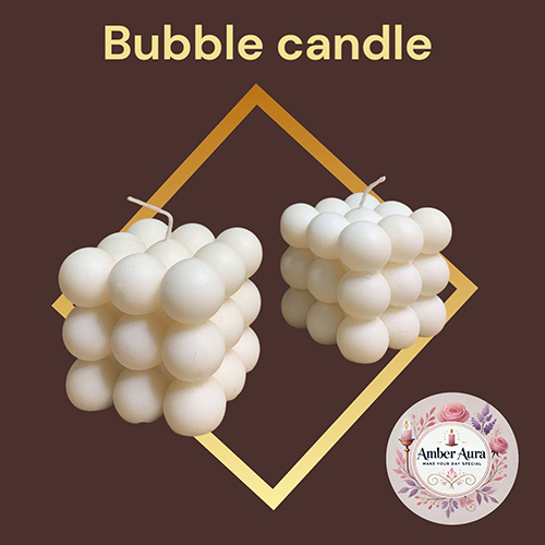White Bubble Candle