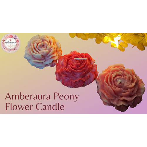 Peony Flower Candle