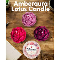 Amberaura Lotus Candle - Color: Multicolor