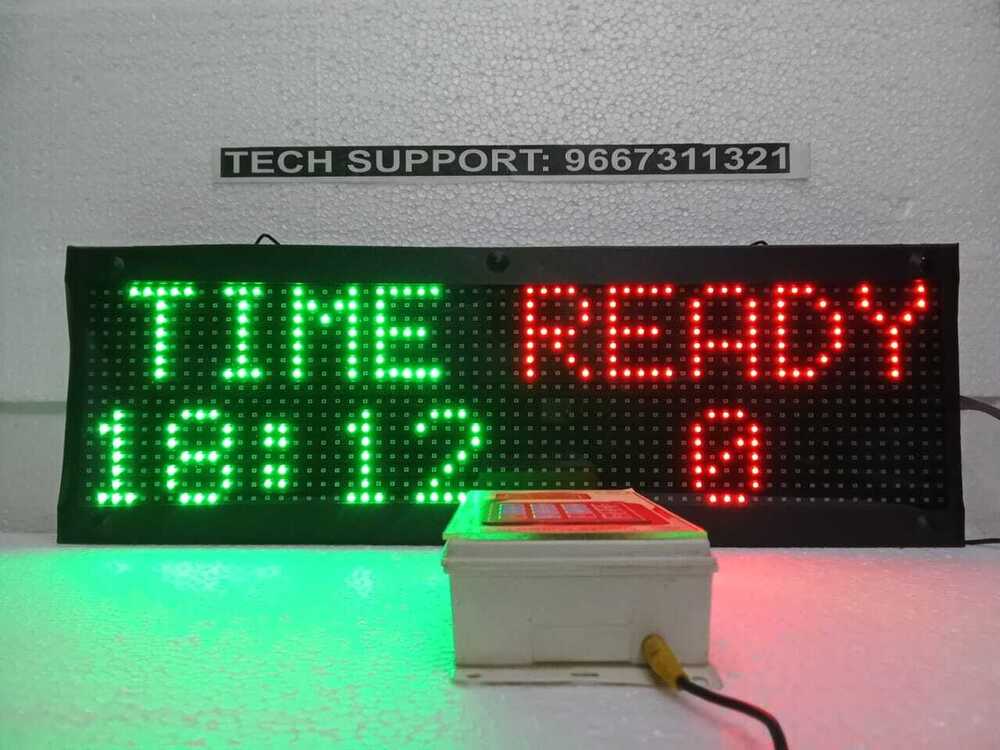 Token Display With Time And Ready