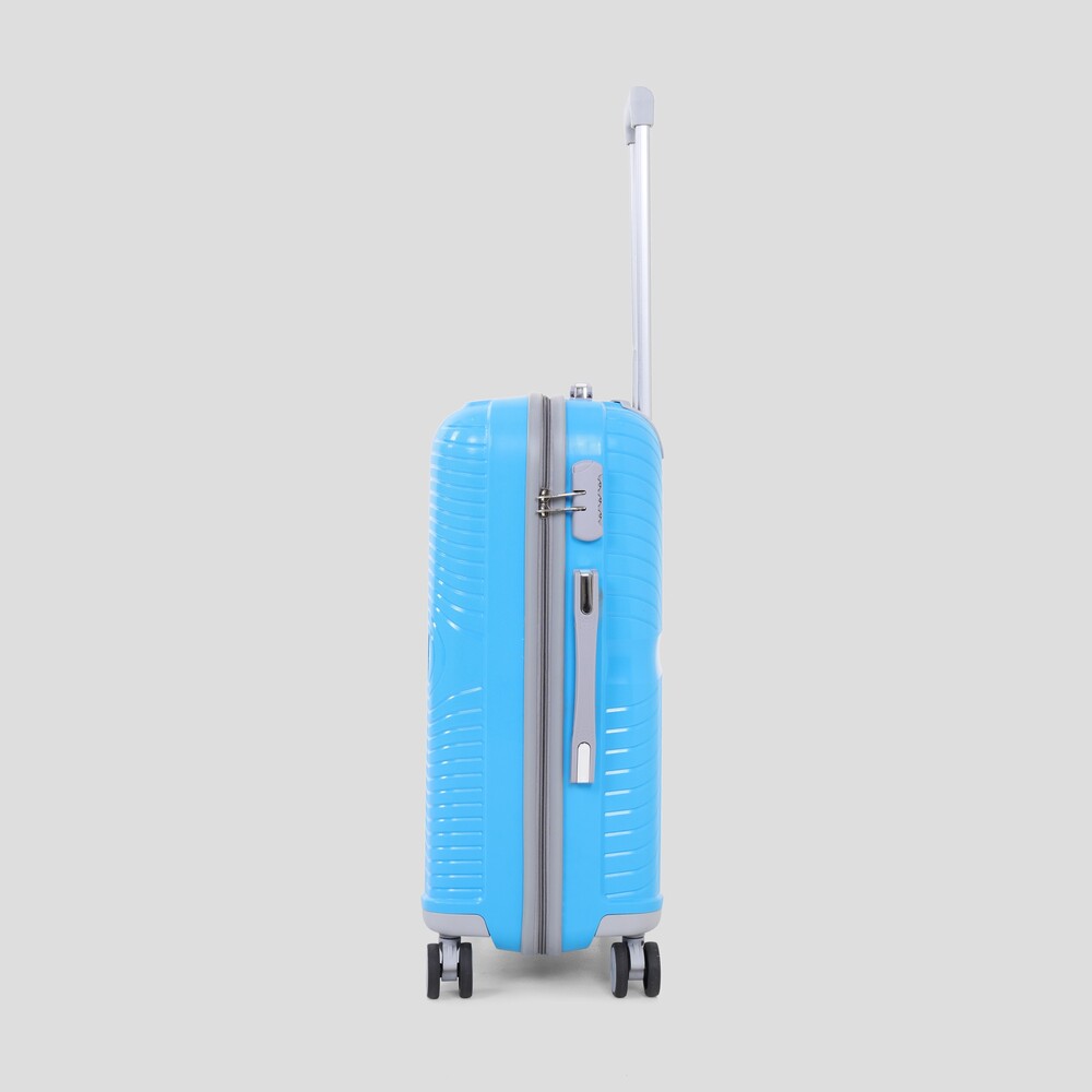 Sky Blue Check In Trolley Bag - Feature: High Quality / Attractive Design