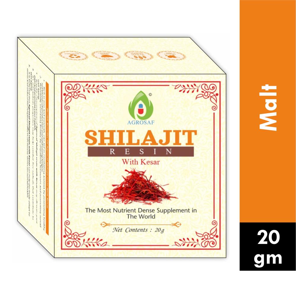 AGROSAF SHILAJIT RESIN WITH KESAR - Shilajit Resin With Kesar(shudh Shilajit)semisolid 19.558gm,kashmiri Kesar(crocus Sativus Stg.decoction/raw 400mg