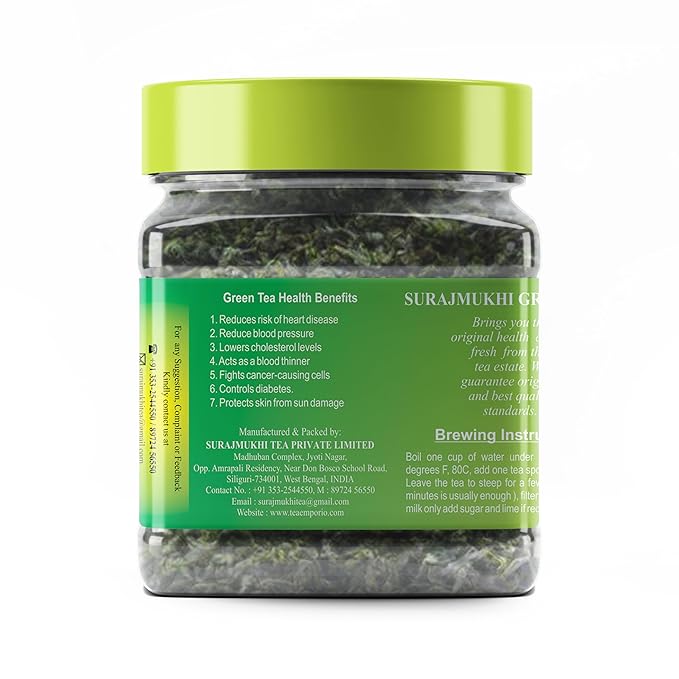 Surajmukhi Green Tea Jar - 150 Grams
