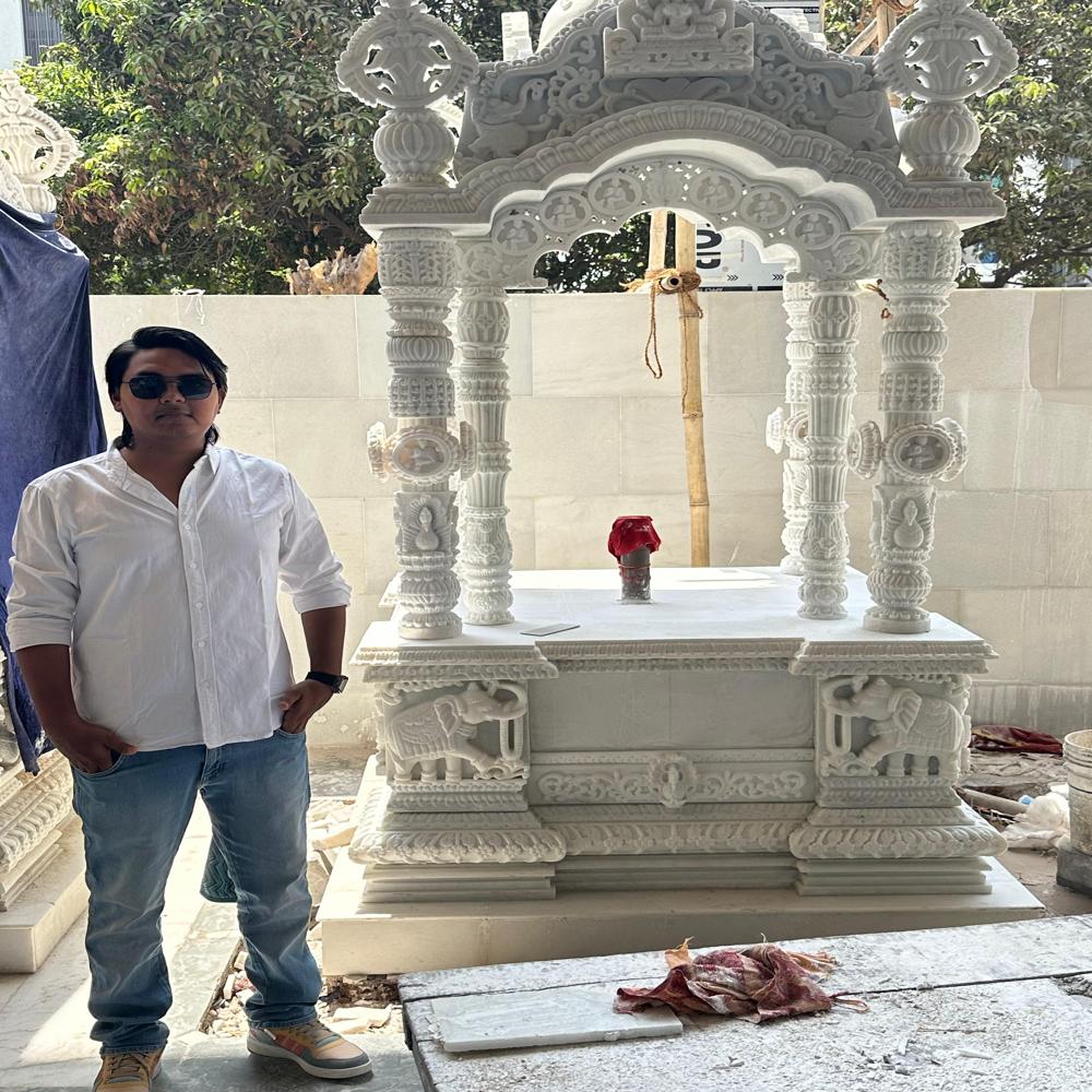 Makrana Marble Mandir - Design Type: Costom