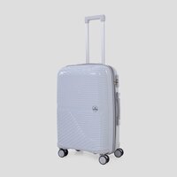 grey check in trolley bag