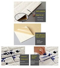 3D Brick Foam Wallpaper
