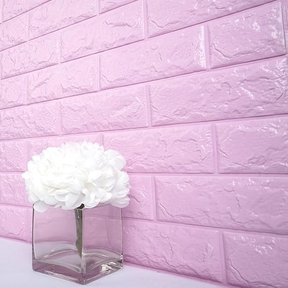 3D PURPLE BRICK SELF ADHESIVE WALLPAPER