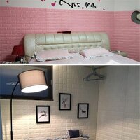 3D PURPLE BRICK SELF ADHESIVE WALLPAPER