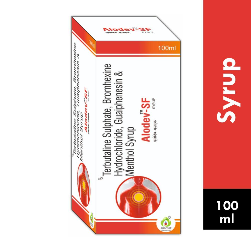 ALODEV SF SYRUP - Guaifenesin (50mg) + Terbutaline (1.5mg) + Bromhexine (4mg)