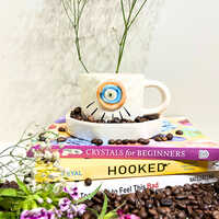 Sunstone Gaze Evil Eye Ceramic Mug And Plate Set