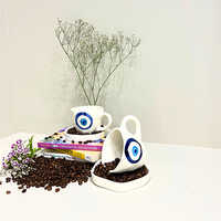 Midnight Nazar Evil Eye Ceramic Mug And Plate Set