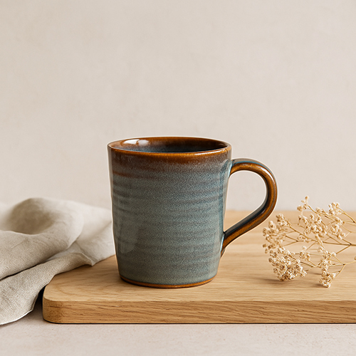 Rustic Stoneware Coffee Mug Minimalist Handmade Ceramic Coffee Cup