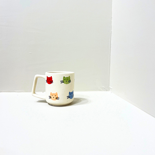 Purrfect Companions Hand-Painted Kitty Face Mug