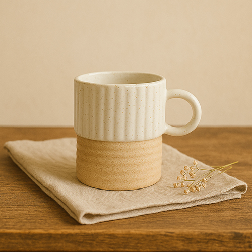 Earth-Ivory Rustic Stoneware Mug