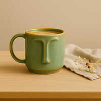 Arto Face Mug-Handmade Ceramic Mug With Abstract Minimalist Design
