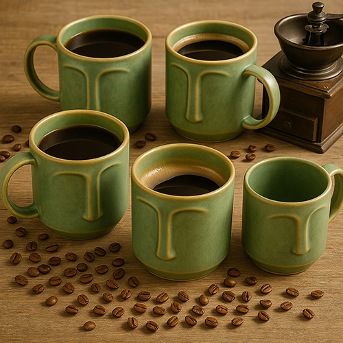 Arto Face Mug-Handmade Ceramic Mug With Abstract Minimalist Design