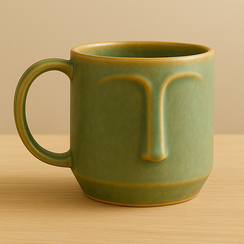 Arto Face Mug-Handmade Ceramic Mug With Abstract Minimalist Design