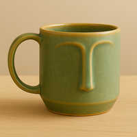 Arto Face Mug-Handmade Ceramic Mug With Abstract Minimalist Design