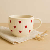 Heartfully Yours Hand-Painted Ceramic Cup